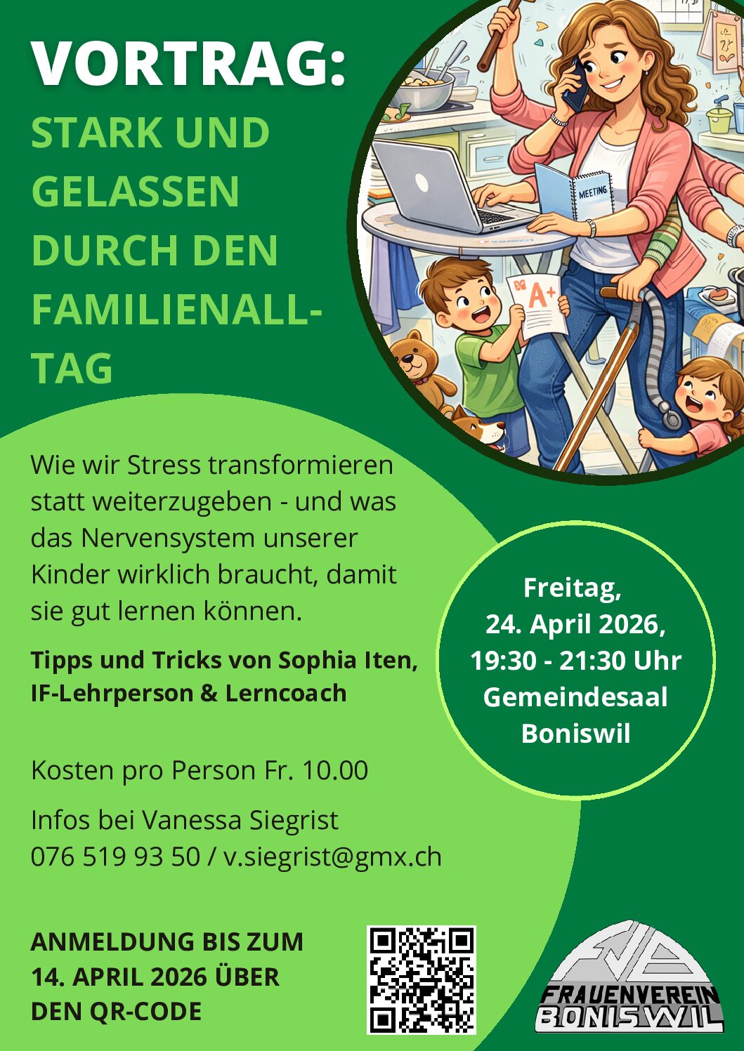 Flyer Vortrag Stark und Gelassen durch den Familienalltag
